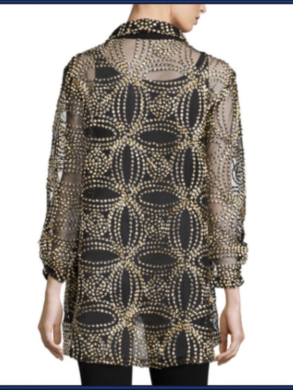 Berek Embroidered Seeds Of Gold Mesh Jacket - Picture 2 of 8